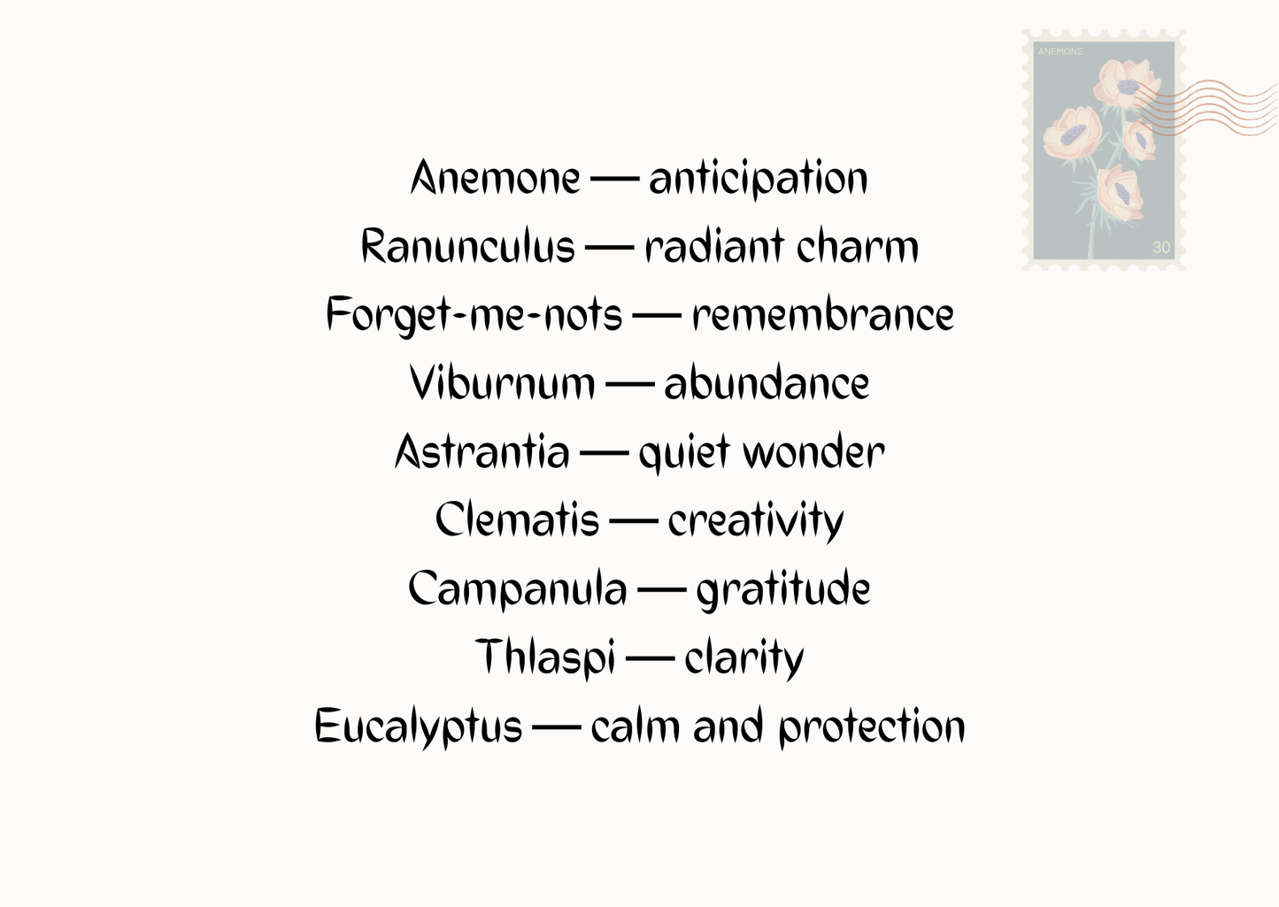 April - Anemone- Velvet Eyes